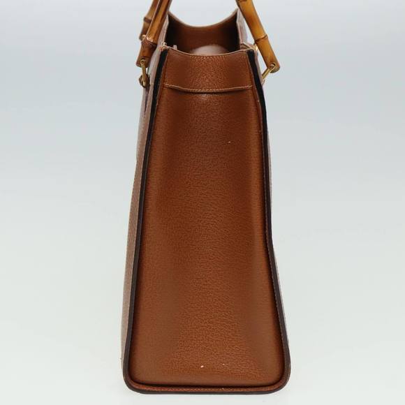 GUCCI Bamboo Hand Bag Leather Brown 002 1186 0260 Auth 81198 - Picture 3 of 16